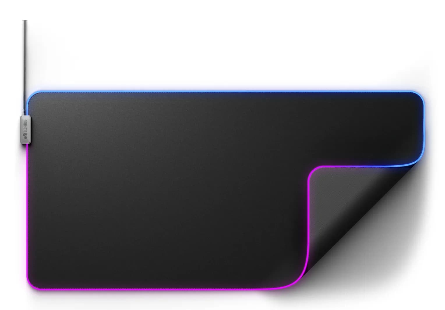 Glorious Mouse Pad 2 GLED XXL RGB -pelihiirimatto, 915x460 mm, musta