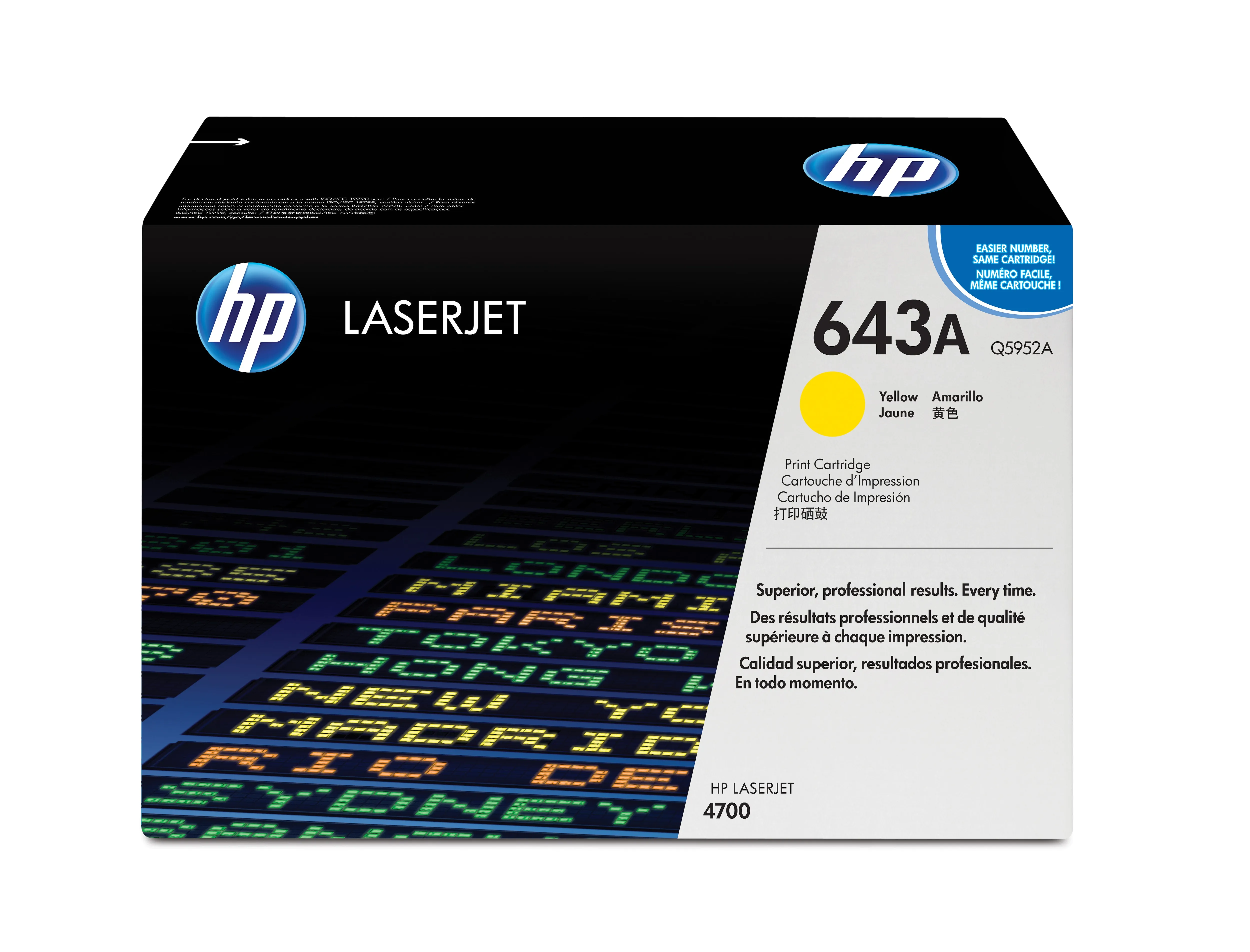 HP 643A -laservärikasetti, keltainen