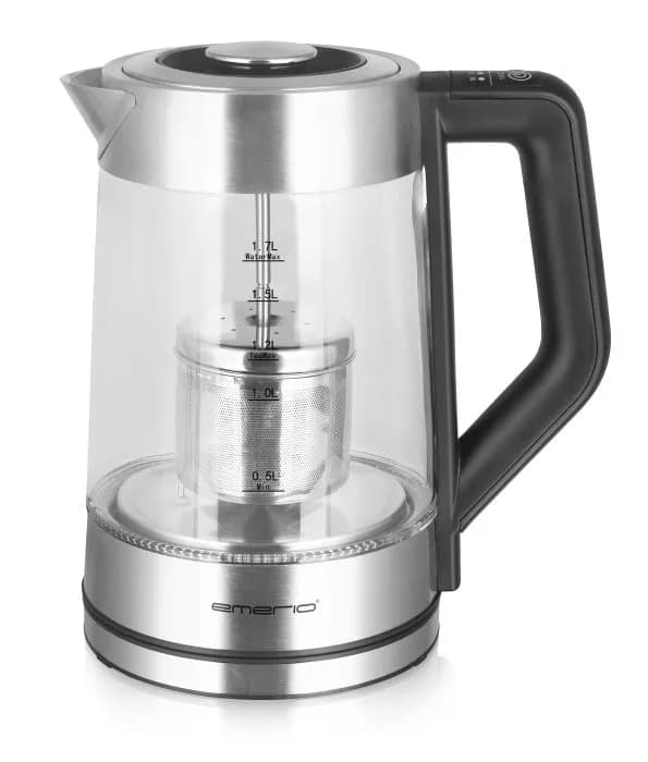 Emerio WK-122730 -vedenkeitin, 1,7 l, 2200 W, musta/ruostumaton teräs