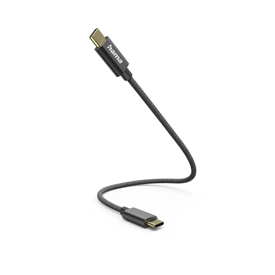 Hama USB-C – USB-C -kaapeli, 0,2 m, musta