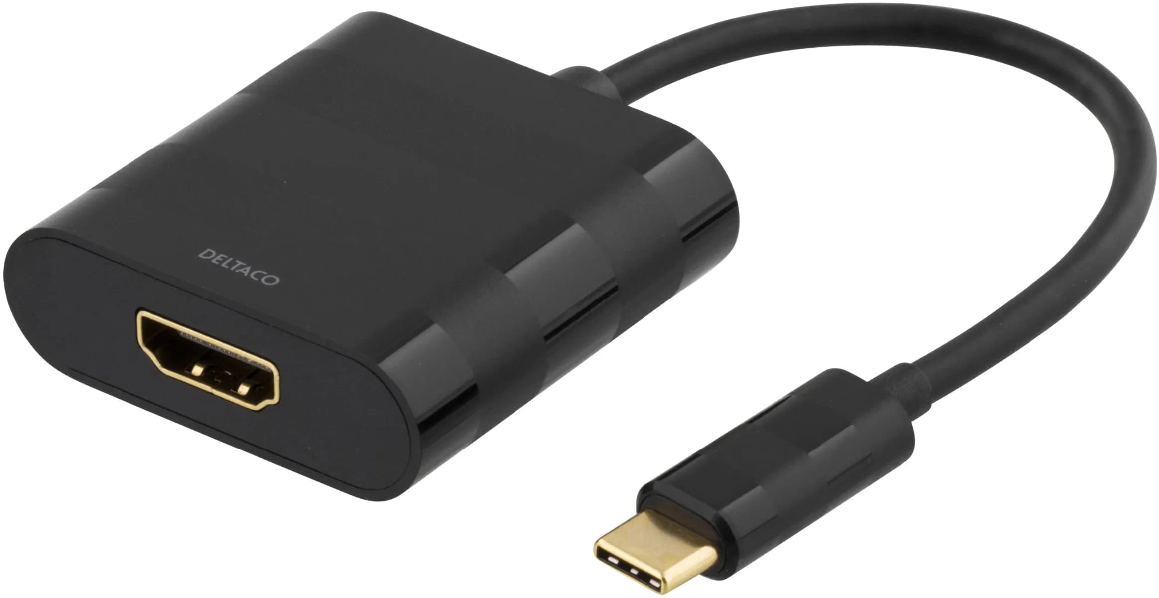 Deltaco  USB-C – HDMI -adapteri, Musta