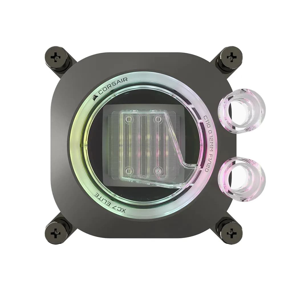 Corsair CPU water block, XC7 ELITE (Intel 1700 and AMD AM4, AM5 sockets), Musta/Harmaa