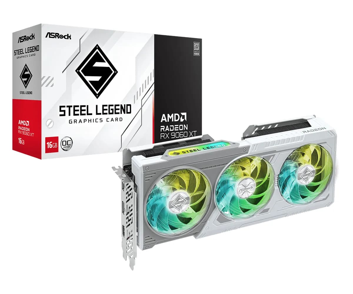 ASRock Radeon RX 9060 XT Steel Legend 16 Gt OC -näytönohjain