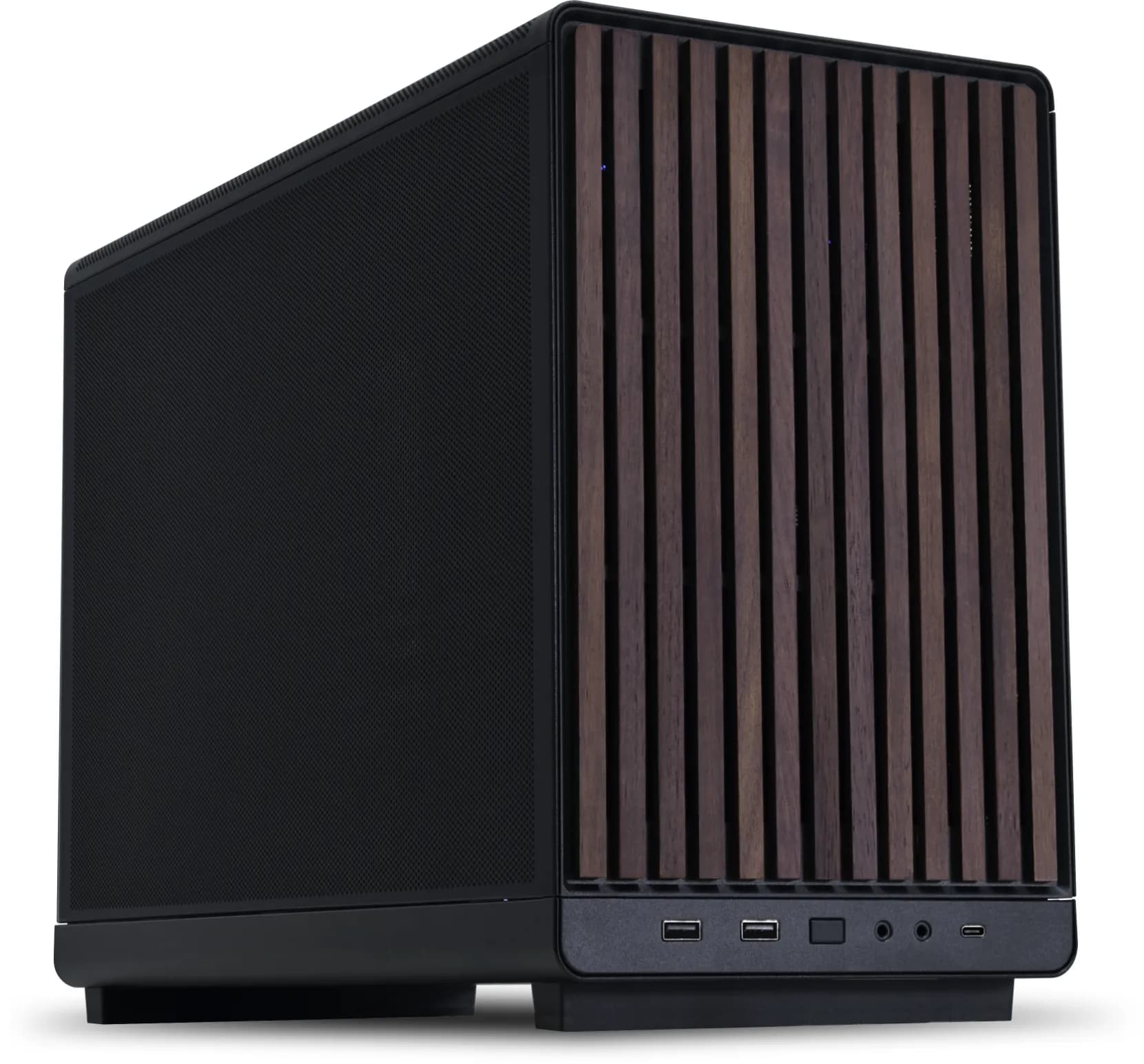 LIAN LI A3 mATX Wood Edition -micro-ATX-kotelo, musta
