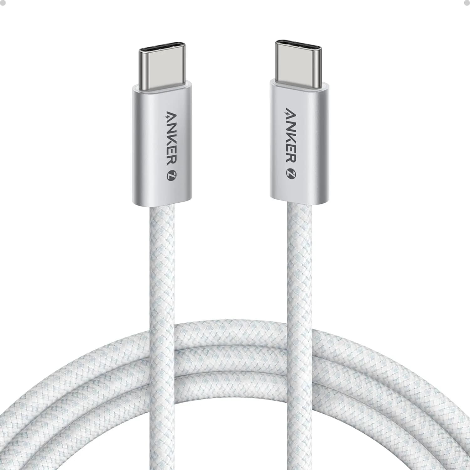 Anker Zolo USB-C -kaapeli, 240 W, 1,8 m, valkoinen