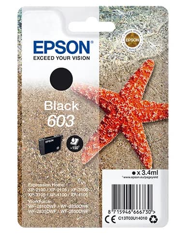 Epson 603 -mustekasetti, 3.4 ml, musta