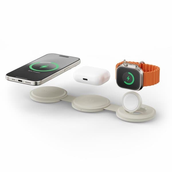 Satechi OntheGo 3-in-1 langaton laturi - hiekka