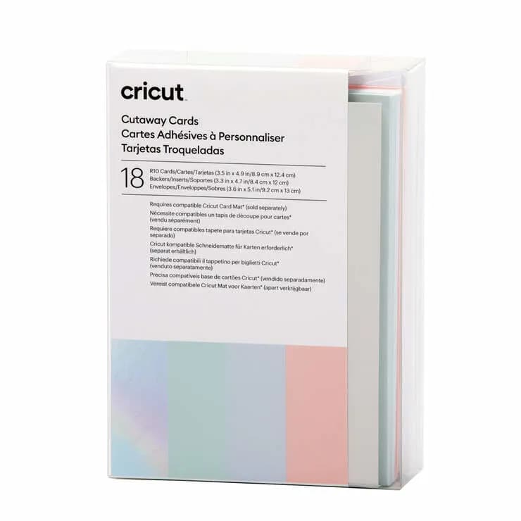Cricut Cut-Away Cards Pastel R10 (8,9 cm x 12,4 cm) 18-pack