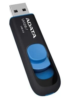 A-DATA DashDrive UV128 USB 3.2 Gen 1 64 Gt -muistitikku, musta/sininen