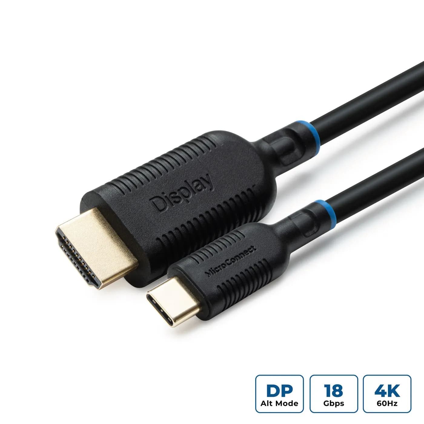 MicroConnect USB-C – HDMI -kaapeli, 0,5 m, musta