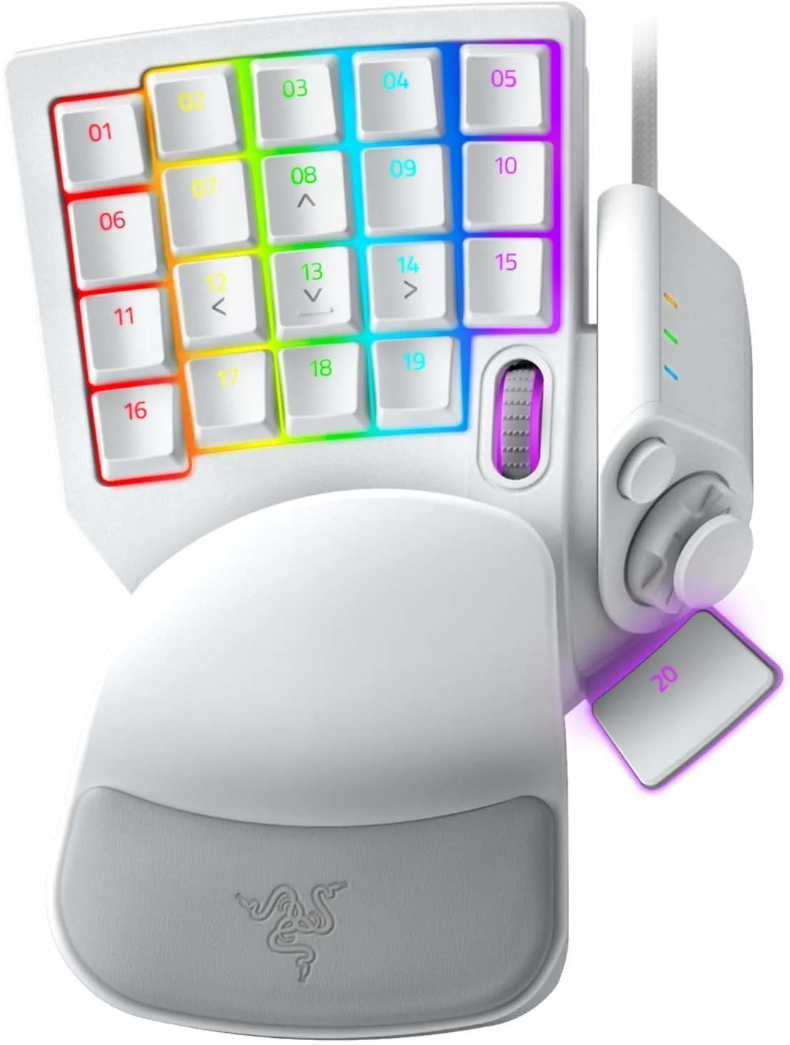 Razer Tartarus Pro -ergonominen pelinäppäimistö, Razer Analog Optical, valkoinen