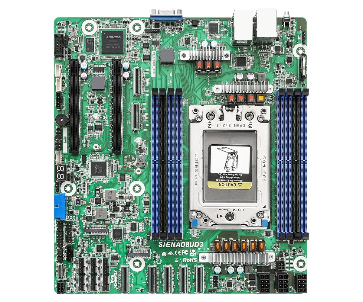 ASRock Rack SIENAD8UD3 DDR5 SP6 Deep Micro-ATX -emolevy