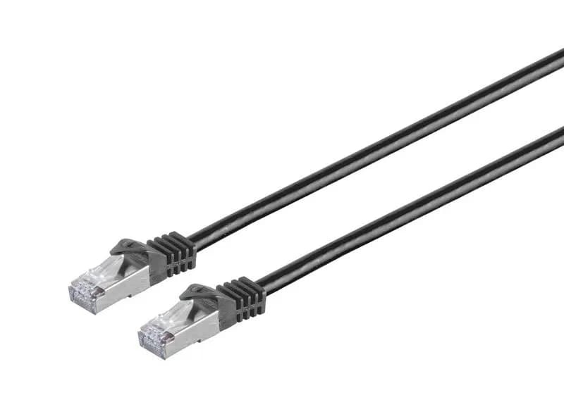 MicroConnect Cat7 S/FTP RJ45 0.5m -verkkokaapeli, musta