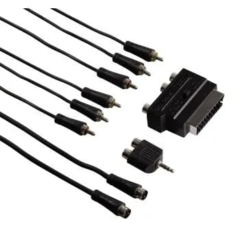 Hama Universal DVD Kit -ääni/video-adapterikaapeli, 2 m, musta