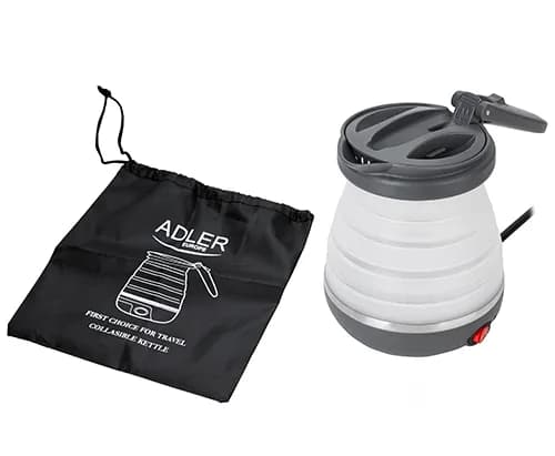 Adler AD 1279 -vedenkeitin, 0,6 l, 750 W, musta/valkoinen