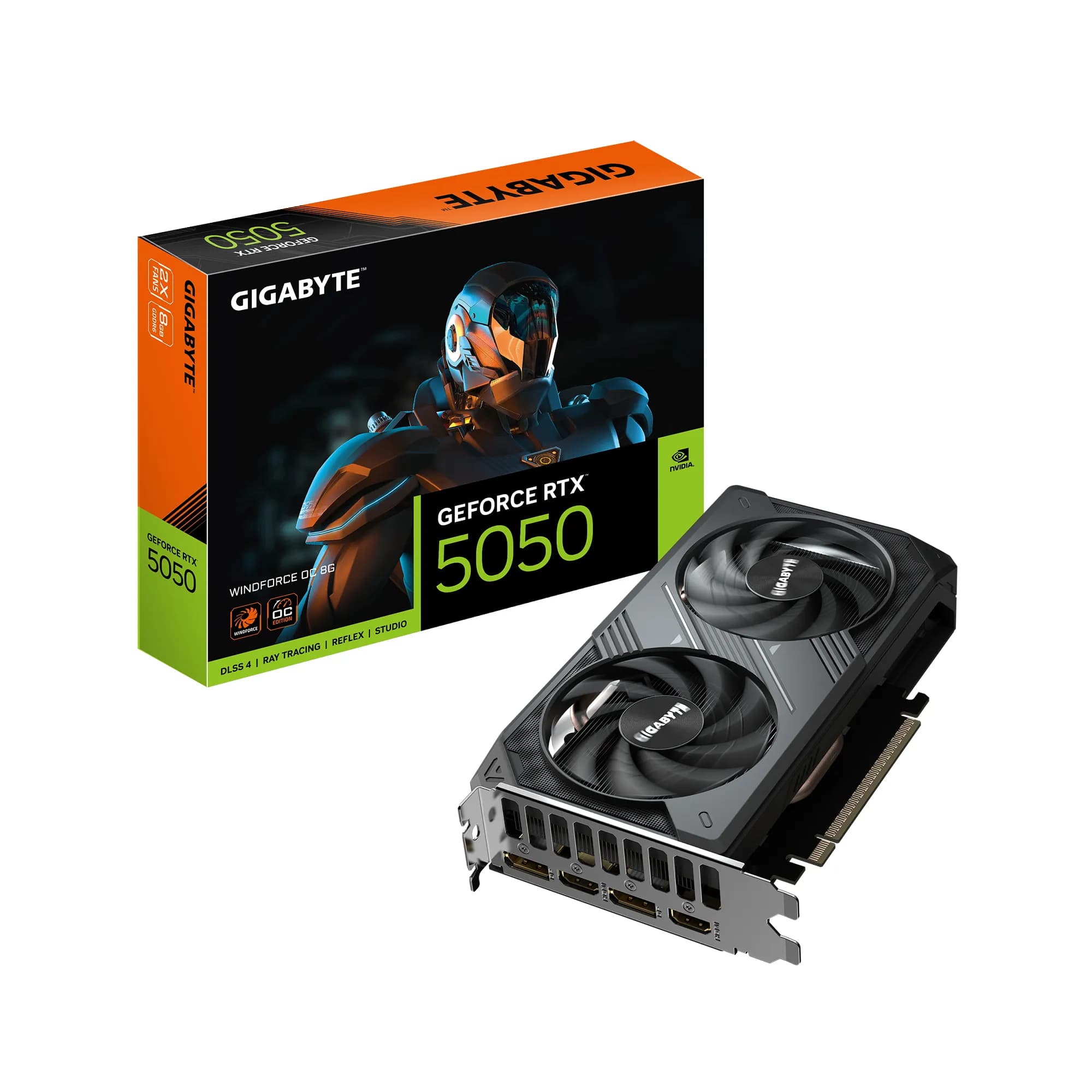 Gigabyte GeForce RTX 5050 WINDFORCE 8 Gt OC -näytönohjain