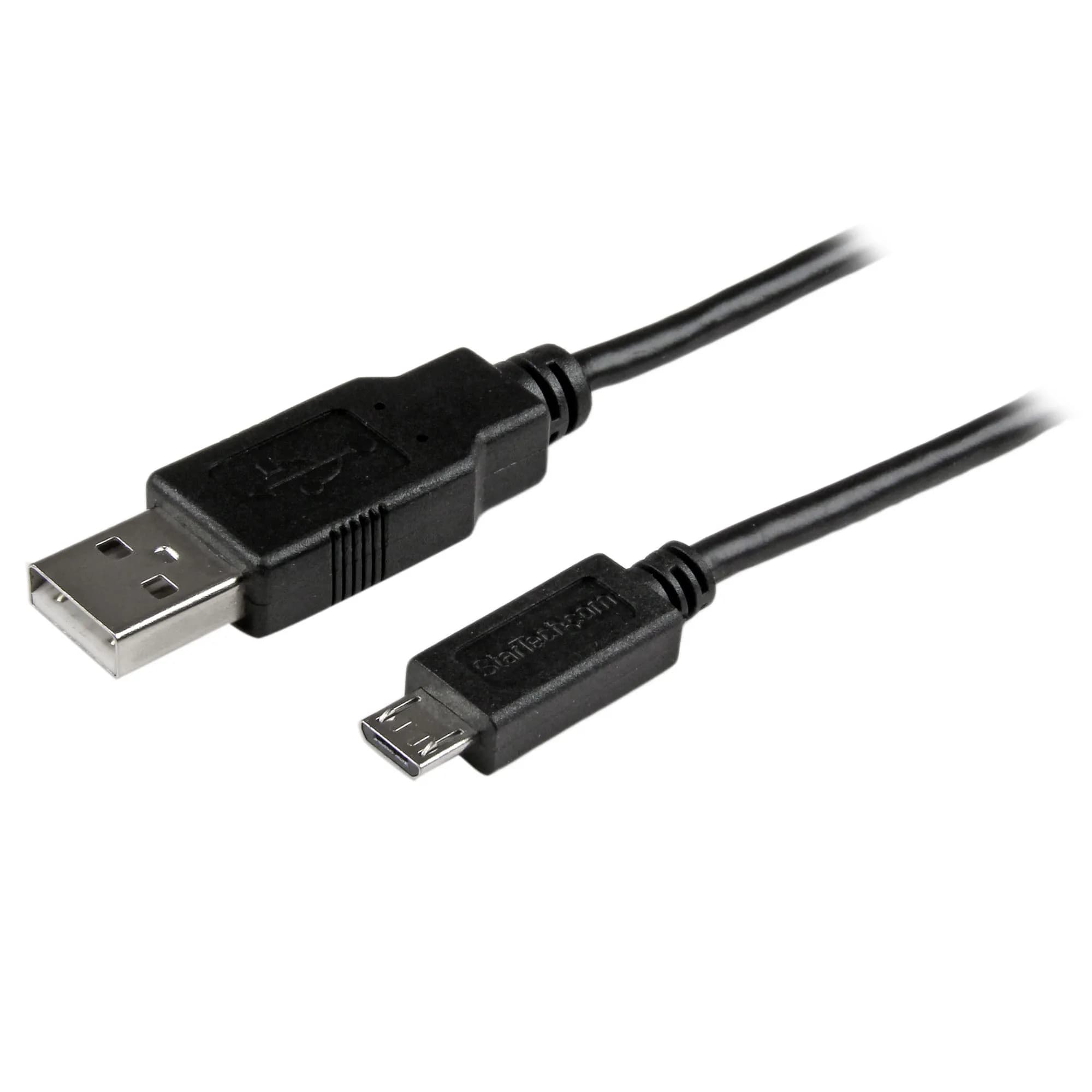 StarTech USB-A – Micro USB -kaapeli, 0,5 m, musta