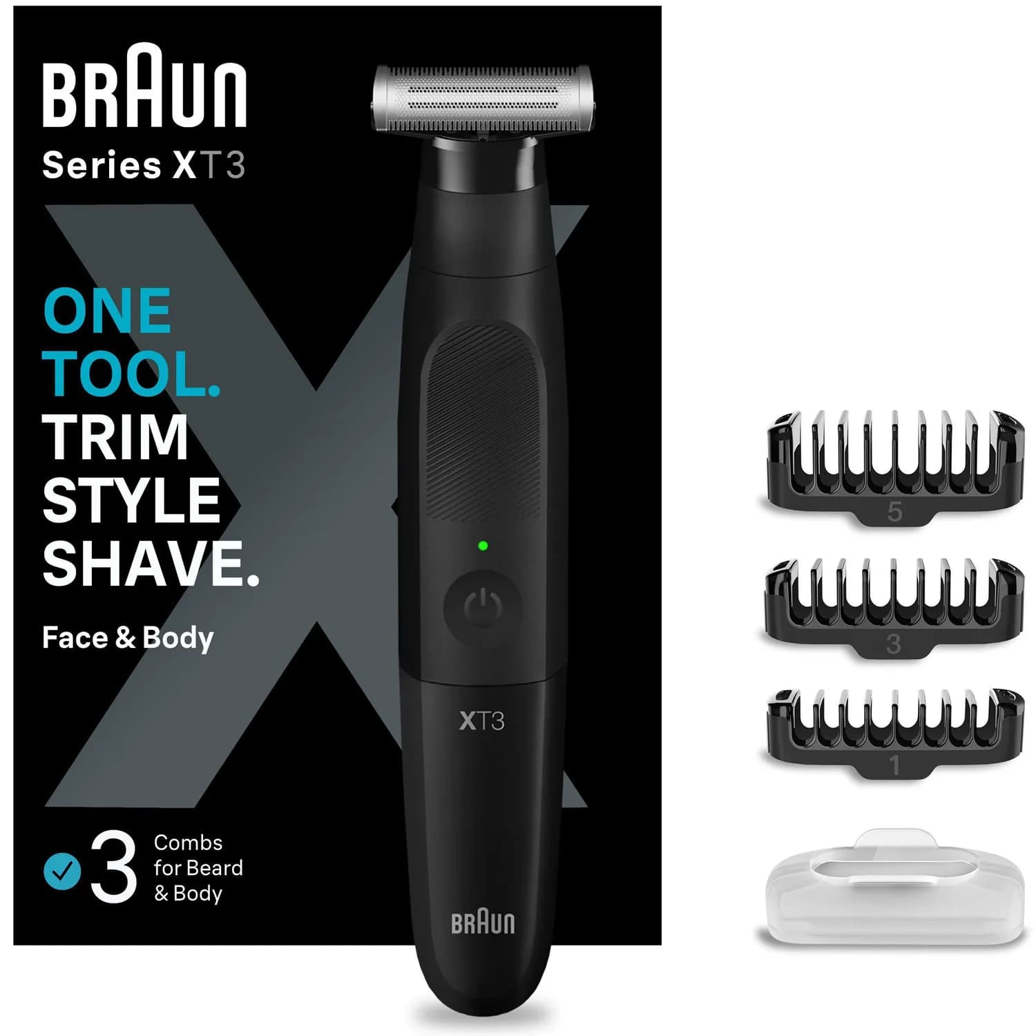 Braun Series X XT3100 - partatrimmeri + 3 kampaa