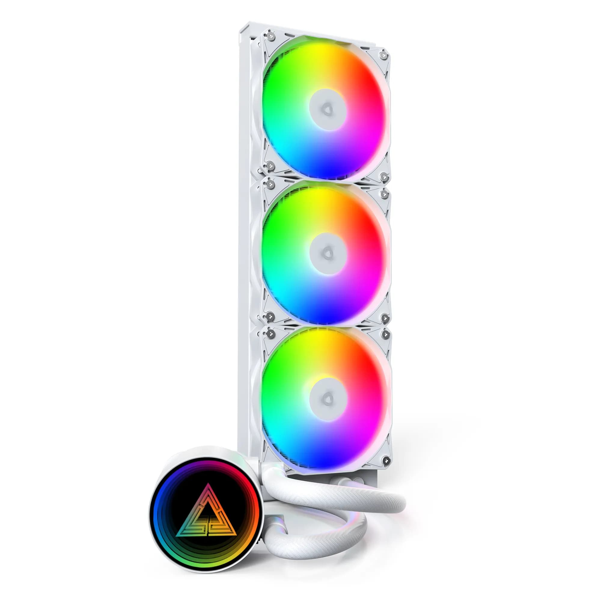 Montech LightFlow 360mm ARGB -nestejäähdytin, valkoinen
