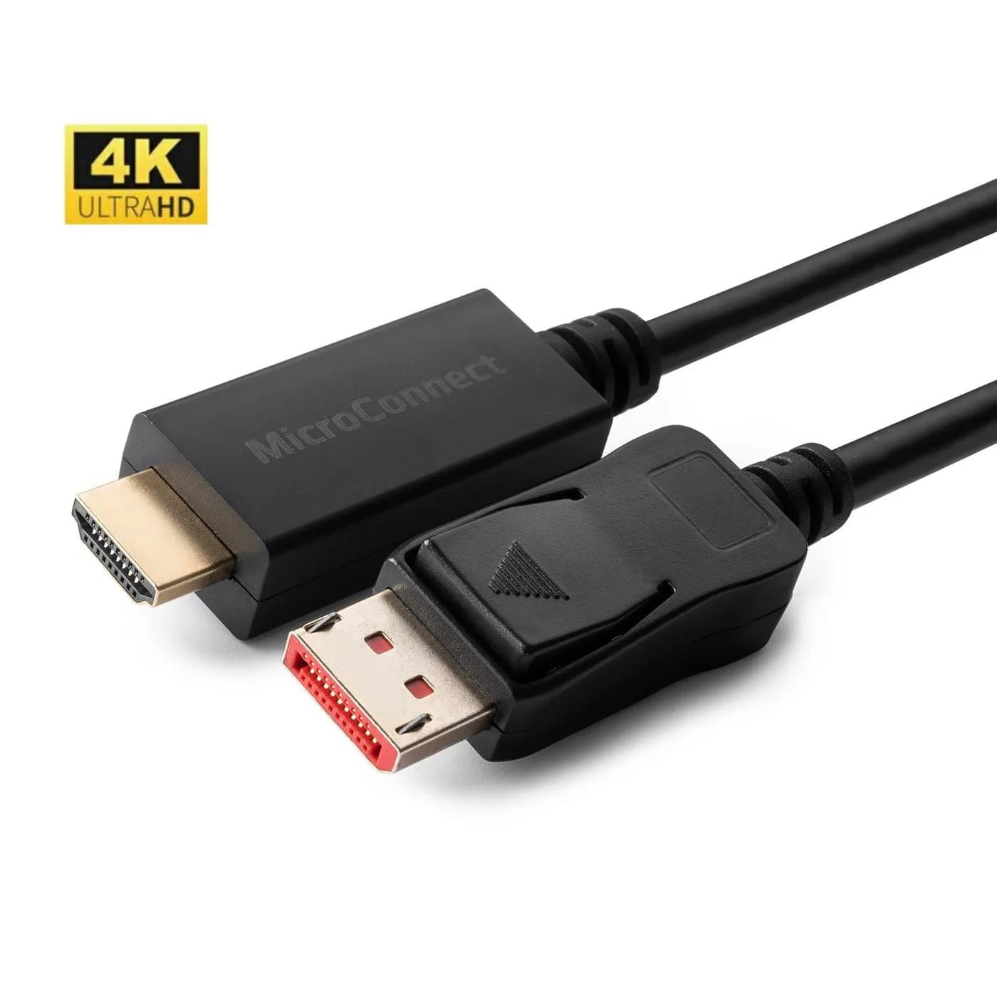 MicroConnect DisplayPort – HDMI -kaapeli, jossa 4K, 10 m, musta