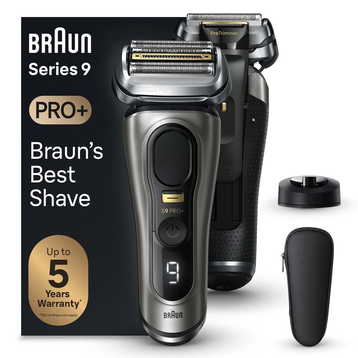 Braun Series 9 Pro+ 9515s -parranajokone, noble metal