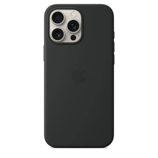 Apple iPhone 16 Pro Max, MagSafe -silikonikuori, Musta