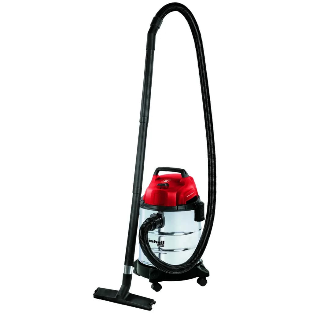 Einhell TC-VC 1820 S 20 L 1250 W -märkä-kuivaimuri, punainen, ruostumaton teräs
