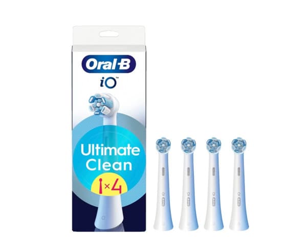 Oral-B iO Ultimate Clean 4 kpl -vaihtoharjaspäät, Valkoinen