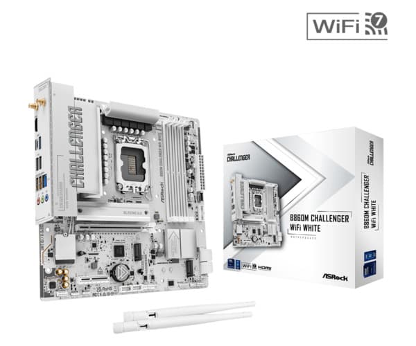 ASRock B860M Challenger WiFi White 1851 mATX HDMI/DP  DDR5