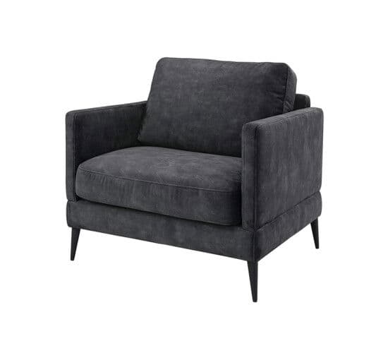 Andorra-nojatuoli velvet dark grey