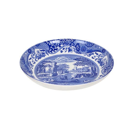 Syvä Blue Italian -lautanen, sininen/valkoinen