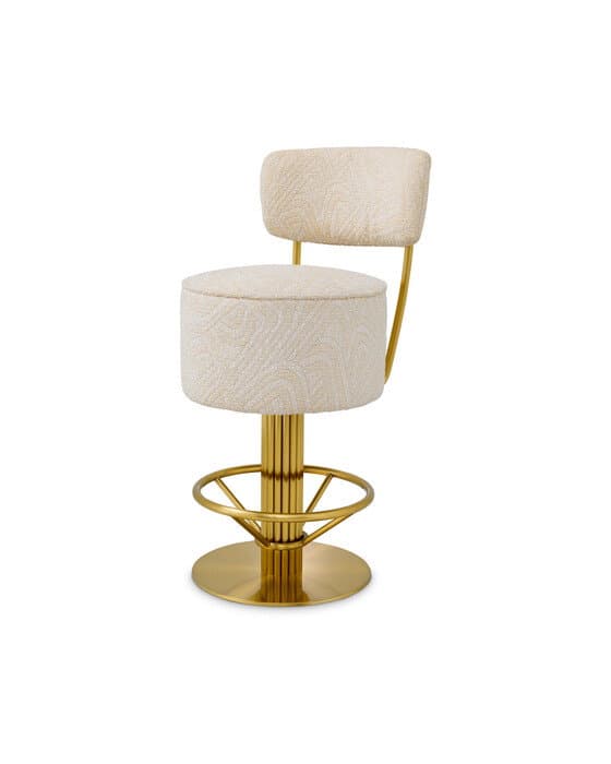 Carleton matala baarituoli selkänojalla camari cream
