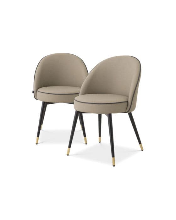 Cooper ruokatuoli faux leather beige 2 kpl