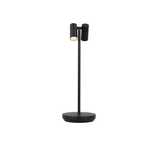 Doppia Accent Rechargeable Table Lamp Black