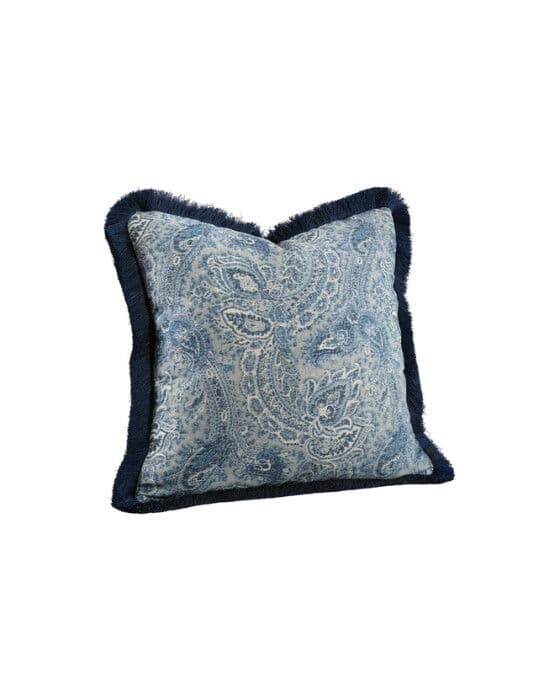 Elton tyynynpäällinen Paisley sininen hapsuilla