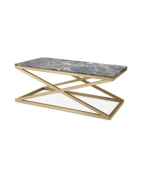 Criss Cross sohvapöytä brushed brass