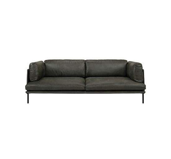 Brioche nahkasohva ebony