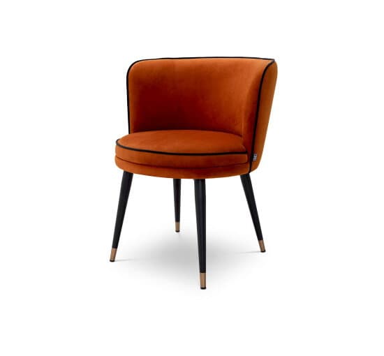 Grenada Dining Chair Savona Orange Velvet