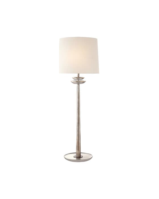 Beaumont Medium Buffet Lamp Burnished Silver Leaf