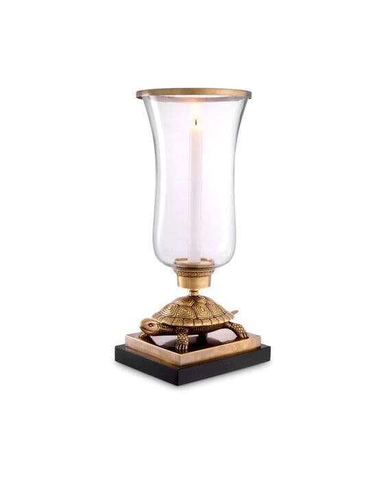 Tortoise lyhty vintage brass