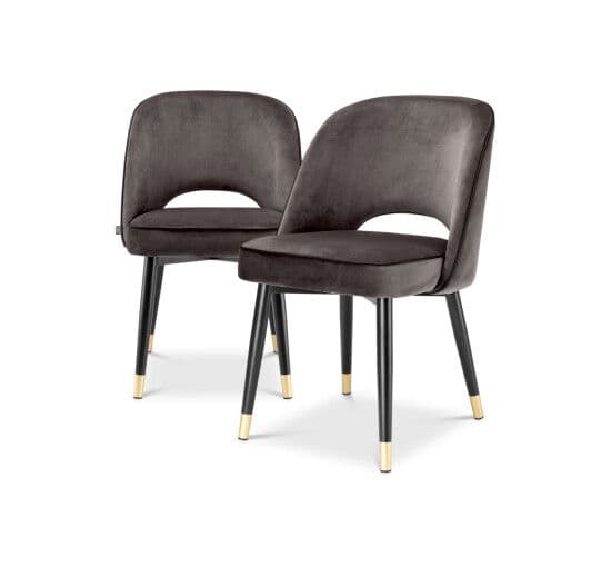 Cliff ruokatuolit savona grey velvet 2 kpl