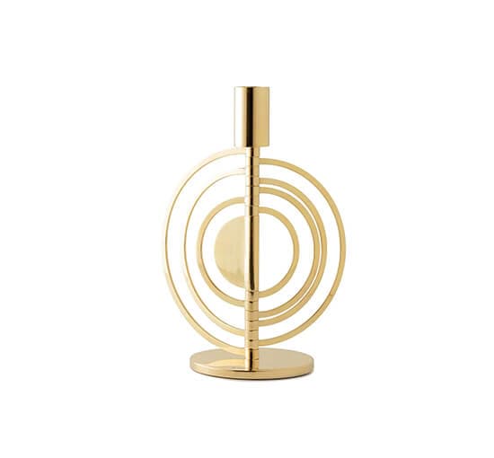 Cirkus-kynttilänjalka, small, messinki