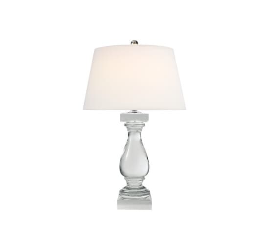 Balustrade Table Lamp Crystal/Linen