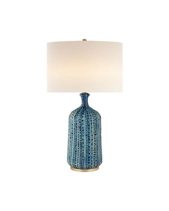 Culloden Table Lamp Pebbled Aquamarine