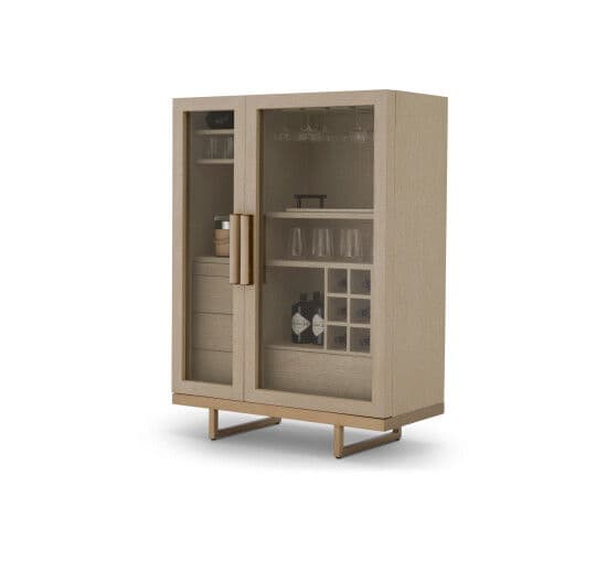 Connaught Bar Cabinet Washed Oak