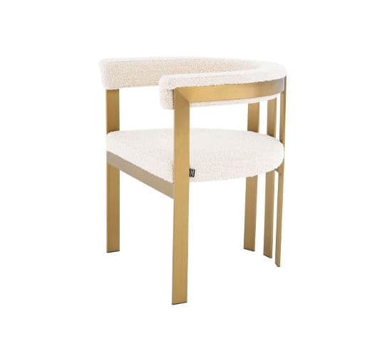 Clubhouse Dining Chair curly cream