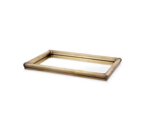 Lenora Tray Vintage Brass