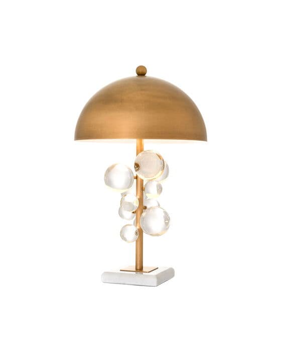 Floral Table Lamp Brass