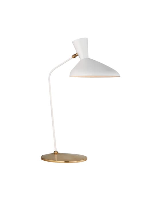 Austen Large Offset Table Lamp White