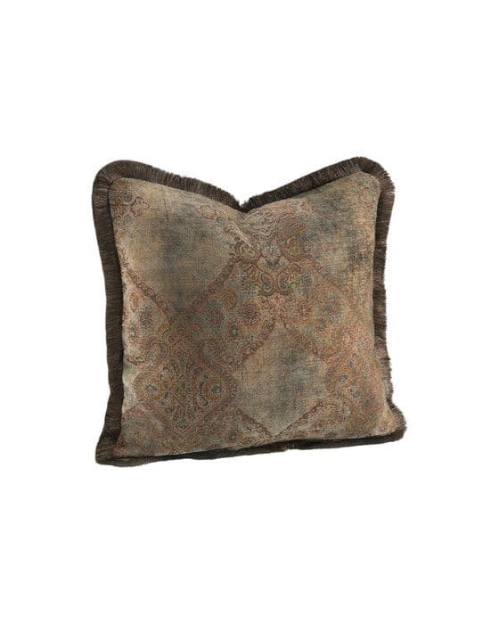 Miralago Paisley -tyynynpäällinen hapsuilla taupe